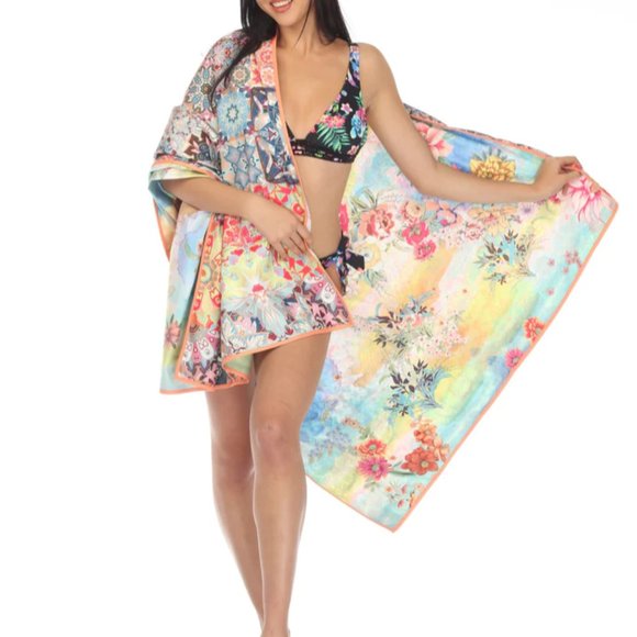 Johnny Was Multicolor Floral Wrap - Picture 1 of 11